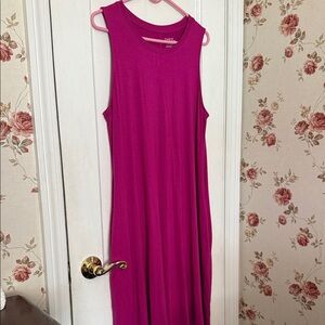 🩷 Sleeveless Magenta Dress Sz XL NEW